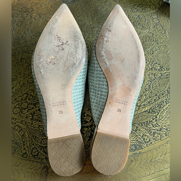 Badgley Mischka Crystal Embellished Silver Mules - Picture 4 of 4